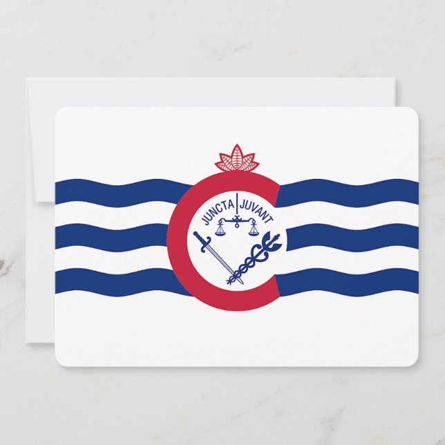 Convites patrióticos com bandeira de Cincinnati (Frente)