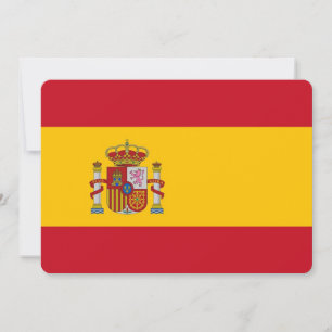 Convites patrióticos com bandeira de Espanha