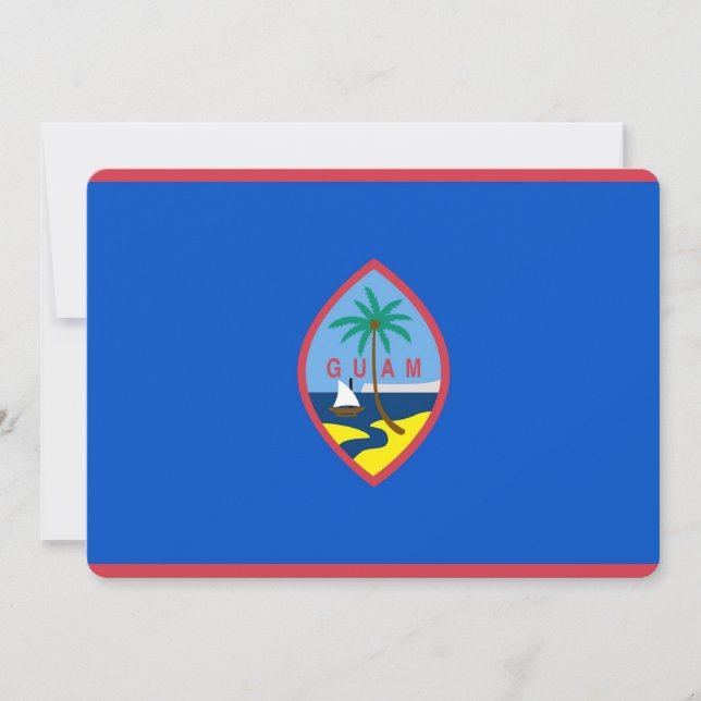Convites patrióticos com bandeira de Guam (Frente)