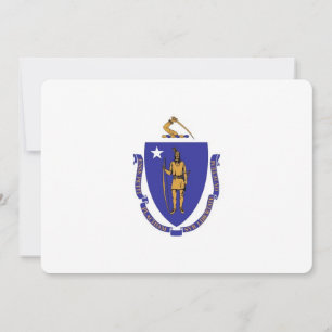 Convites patrióticos com bandeira de Massachusett
