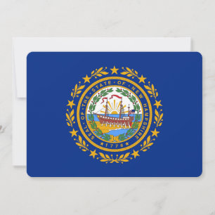 Convites patrióticos com bandeira de New Hampshir