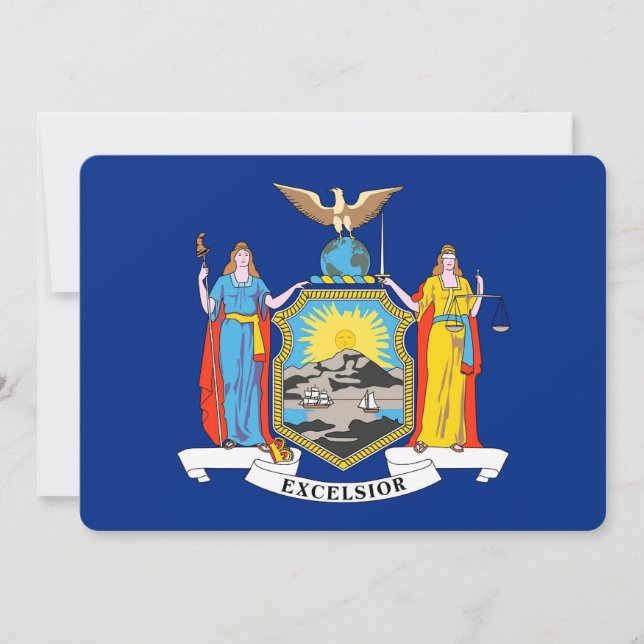 Convites patrióticos com bandeira de Nova Iorque (Frente)