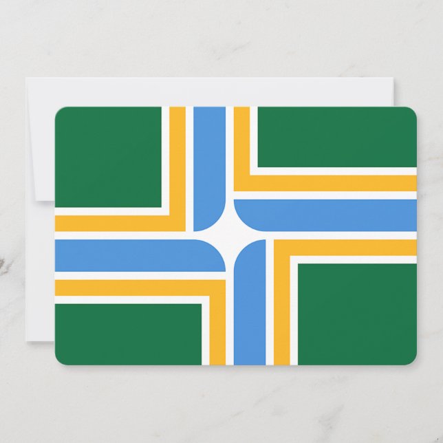 Convites patrióticos com bandeira de Portland (Frente)