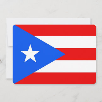 Convites patrióticos com bandeira de Porto Rico