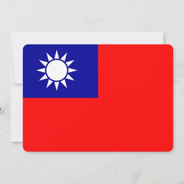 Convites patrióticos com bandeira de Taiwan (Frente)