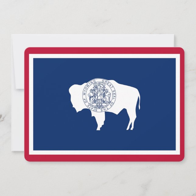 Convites patrióticos com bandeira de Wyoming (Frente)