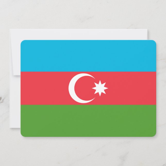 Convites patrióticos com bandeira do Azerbaijão (Frente)