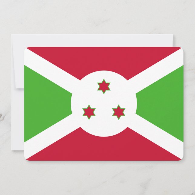 Convites patrióticos com bandeira do Burundi (Frente)
