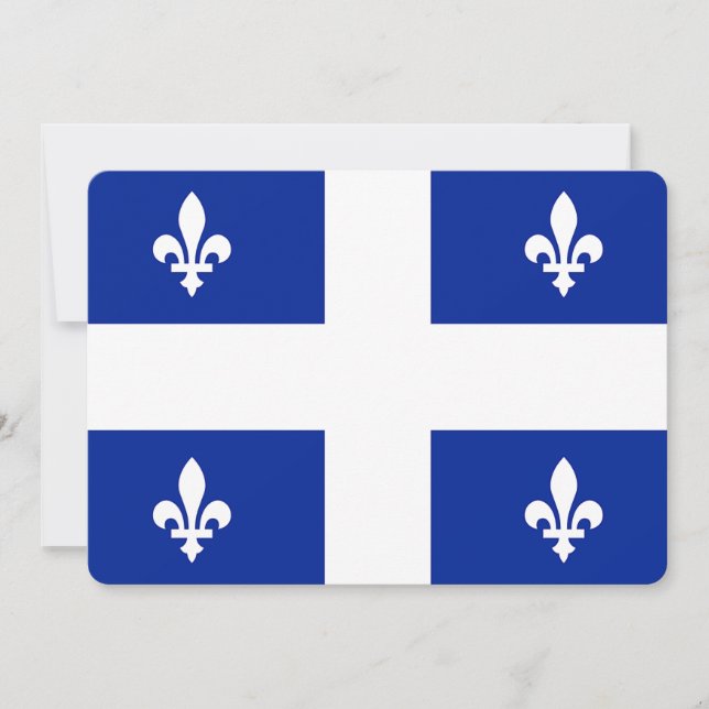 Convites patrióticos com bandeira do Quebec (Frente)