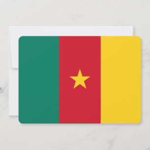 Convites patrióticos com Bandeira dos Camarões