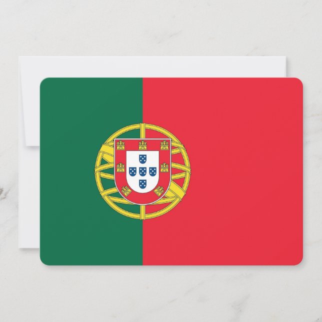 Convites patrióticos com bandeira portuguesa (Frente)