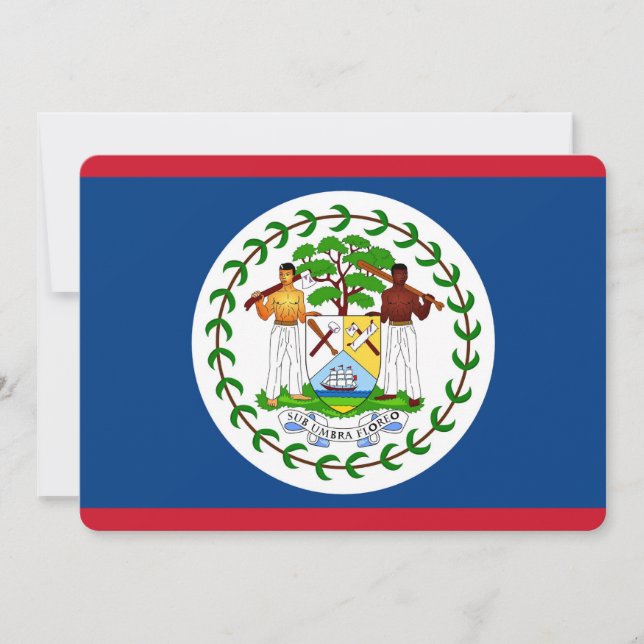 Convites patrióticos com Belize Flag (Frente)