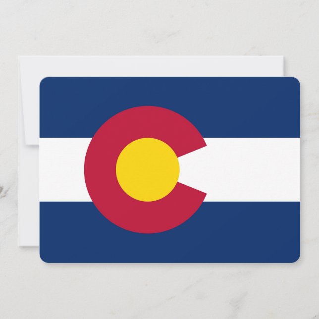 Convites patrióticos com Flag do Colorado (Frente)