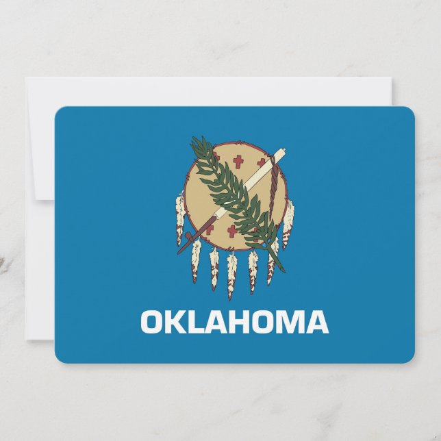 Convites patrióticos com Oklahoma Flag (Frente)