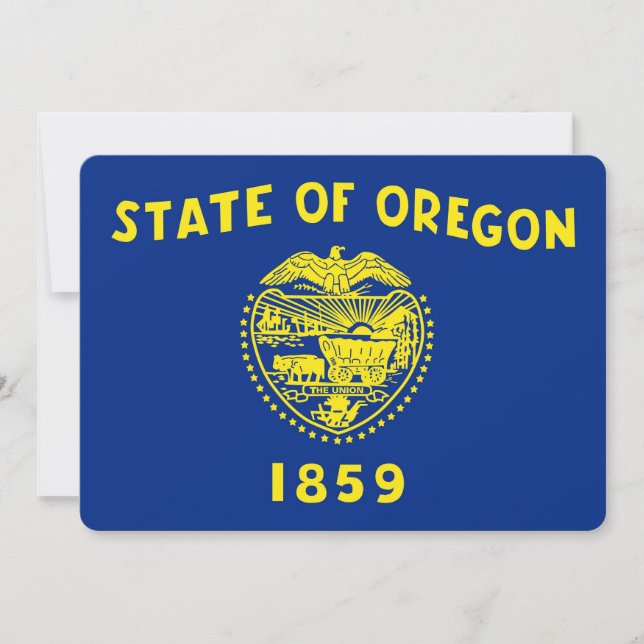 Convites patrióticos com Oregon Flag (Frente)