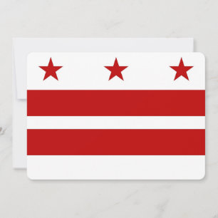 Convites patrióticos com Washington DC Flag