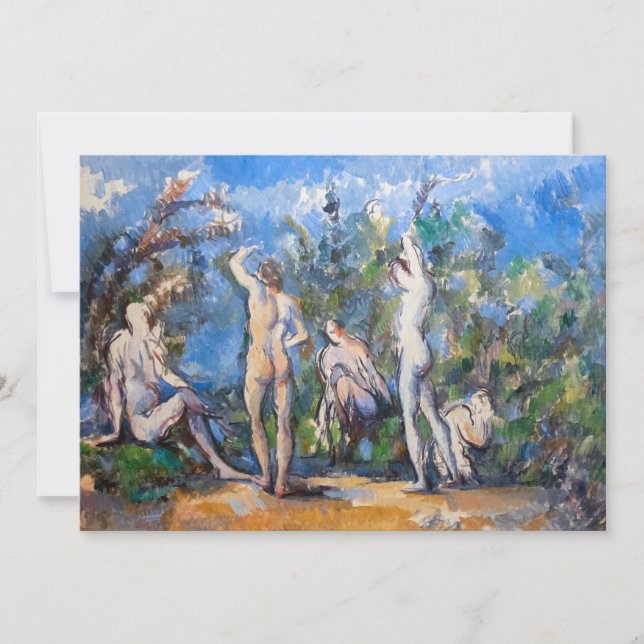 Convites Paul Cezanne - Cinco Bathers (Frente)