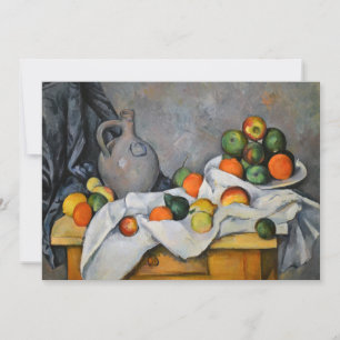 Convites Paul Cezanne - Cortina, Jug e Fruta Bowl