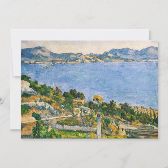 Convites Paul Cezanne - Golfo de Marselha visto de Estaque (Frente)