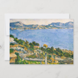 Convites Paul Cezanne - Golfo de Marselha visto de Estaque