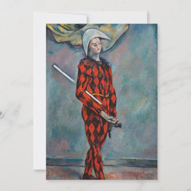 Convites Paul Cezanne - Harlequin (Frente)