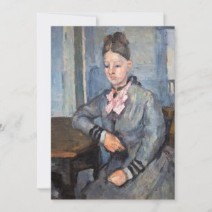 Convites Paul Cezanne - Madame Cezanne Encostada a uma Mesa