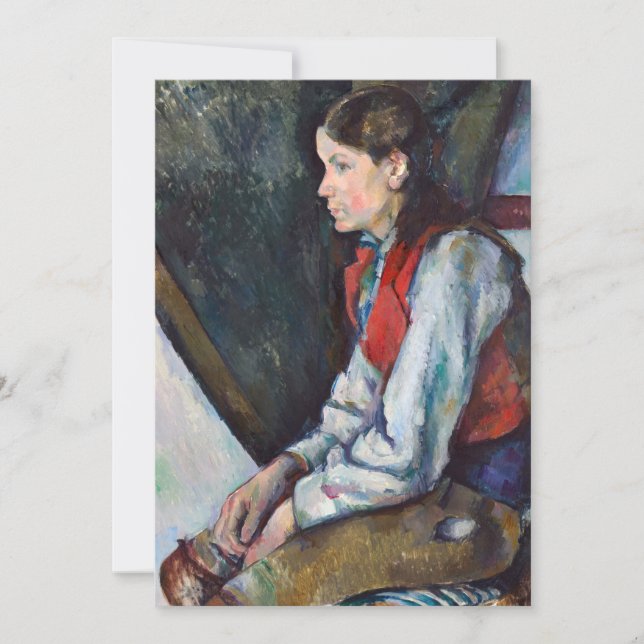 Convites Paul Cezanne - Menino no Colete Vermelho (Frente)