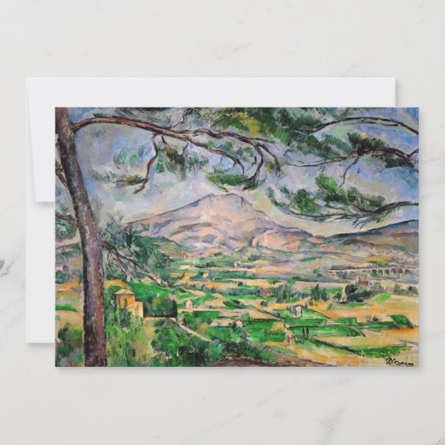 Convites Paul Cezanne - Mont Sainte-Victoire e pinheiro Gra (Frente)