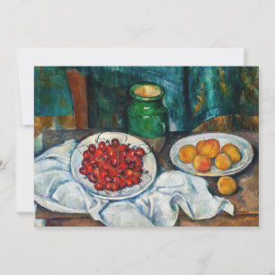 Convites Paul Cezanne - Natureza Morta com Cerejas e Pêsseg