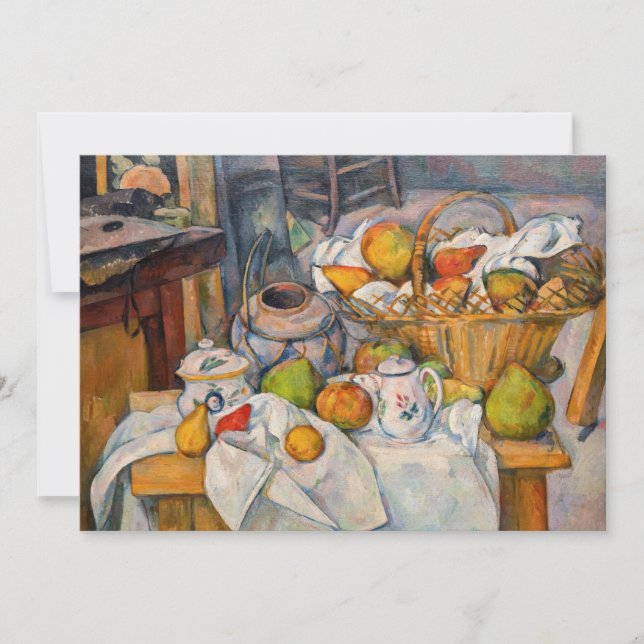 Convites Paul Cezanne - Natureza Morta com Cesto (Frente)