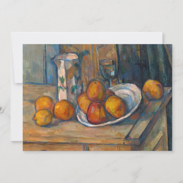 Convites Paul Cezanne - Natureza Morta com Jarro de Leite e (Frente)