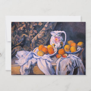 Convites Paul Cezanne - Natureza Morta com uma Cortina