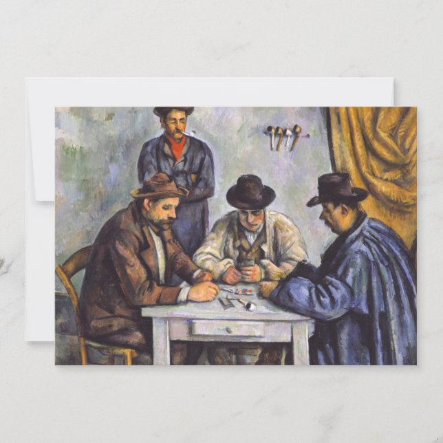 Convites Paul Cezanne - Os Jogadores de Cartas (Frente)