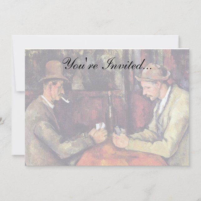 Convites Paul Cezanne - Os Jogadores De Cartas De Pintura D (Frente)