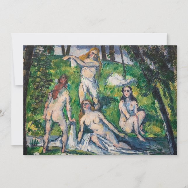 Convites Paul Cezanne - Quatro Bathers (Frente)