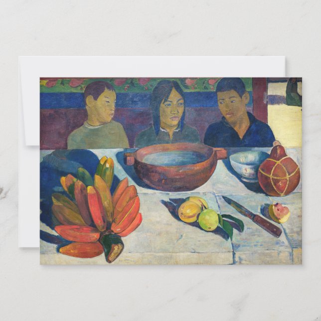 Convites Paul Gauguin - A Refeição / Bananas (Frente)