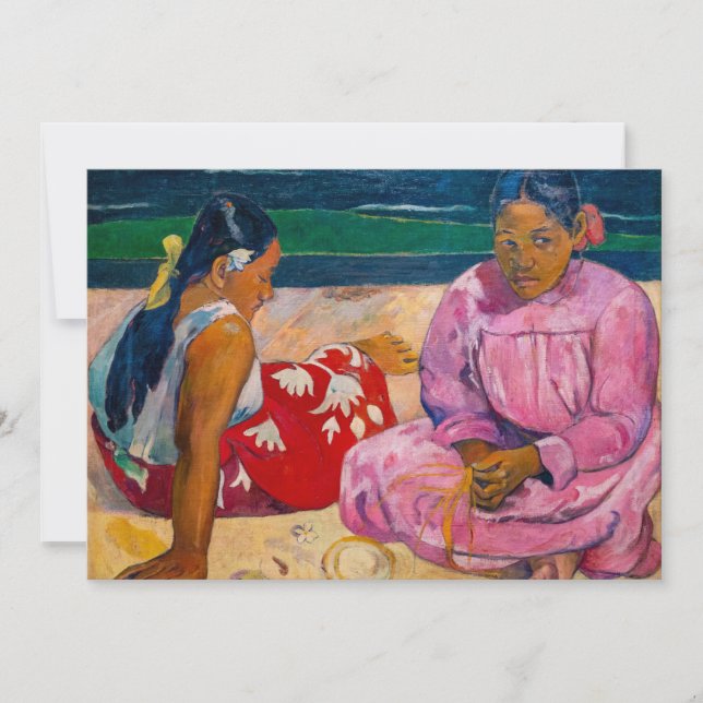 Convites Paul Gauguin - Mulheres taitianas na praia (Frente)
