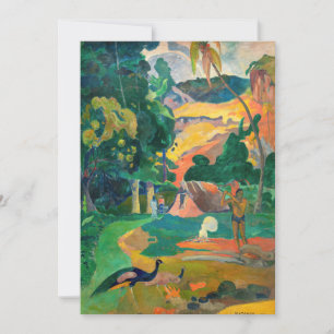 Convites Paul Gauguin - Paisagem com Pavões / Matamoe