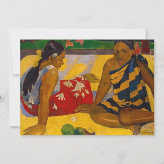 Convites Paul Gauguin - Parau Api / O Que Há de Novo? (Frente)
