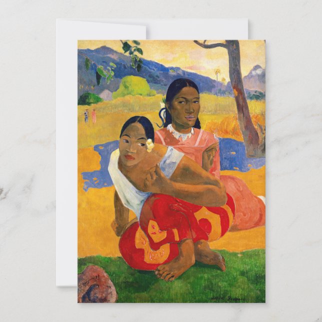 Convites Paul Gauguin - Quando Você Irá se Casar? (Frente)