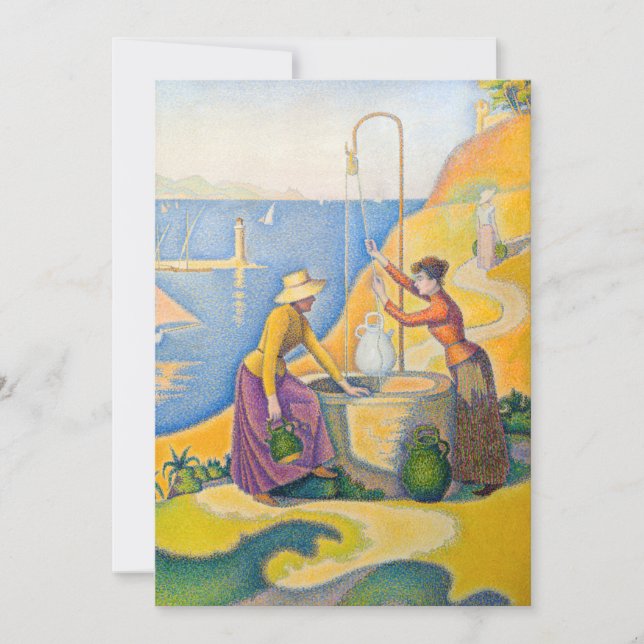 Convites Paul Signac - Mulheres no Poço (Frente)