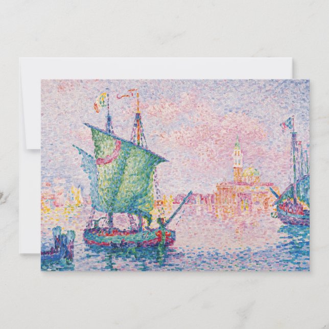 Convites Paul Signac - Veneza, A Nuvem Rosa (Frente)