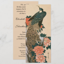 Convites Pavão e Peônias por Hiroshige Casamento