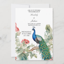 Convites Pavão Elegante