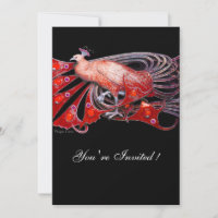 PAVÃO ELEGANTE EM FESTA DE CASAMENTO VERMELHA E PR