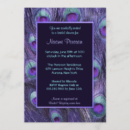 Convites Pavock Feather Purple Drama - Chá de panela