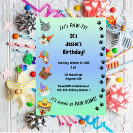 Convites PAW-ty do vamos