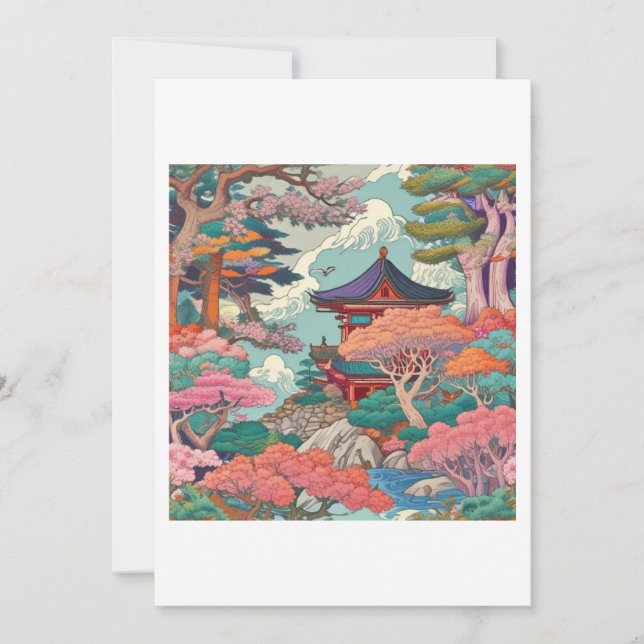 Convites paysage asiatique  (Frente)