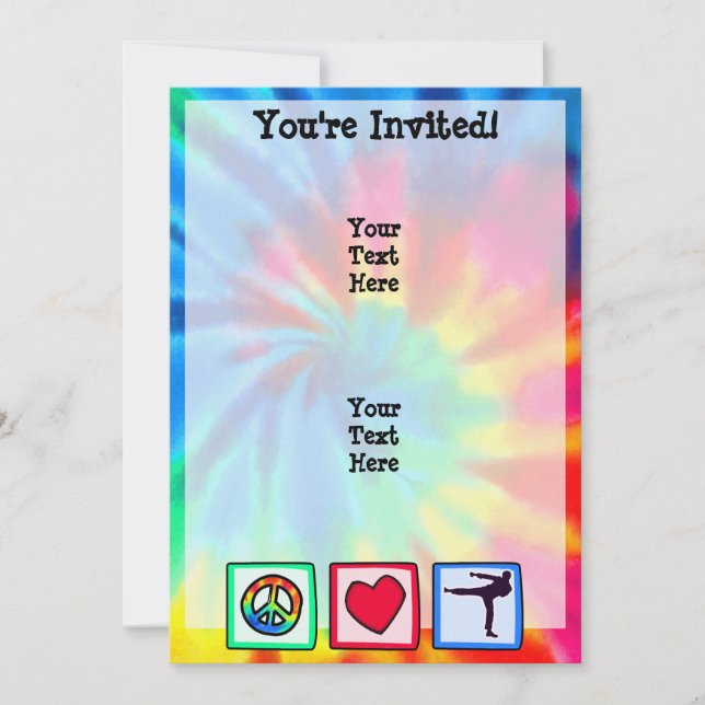 Convites Paz, Amor, Artes Marciais (Frente)