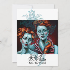 Convites Paz Amor Bruxas